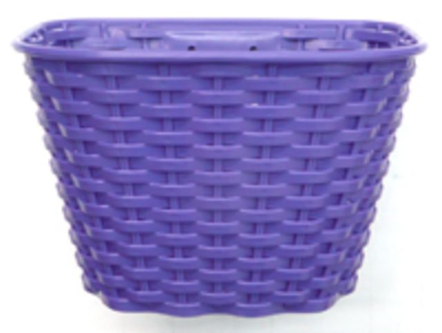 Kids Plastic Front Basket Purple