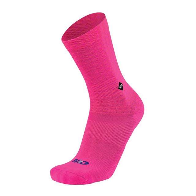 M2O Diamond Crew Plus Socks - Fluro Pink