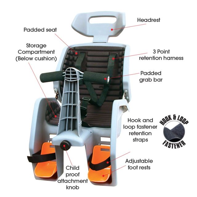 Beto Deluxe Baby Seat with Rack (For 26" Non-Disc) 5