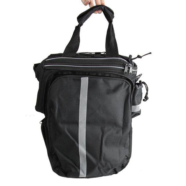Azur Expandable Rack Top Bag Black Ivanhoe Cycles