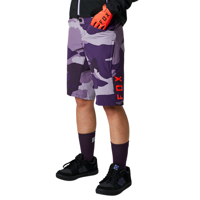 Fox Womens Ranger Shorts 2021 - Refuel Dark Purple Camo