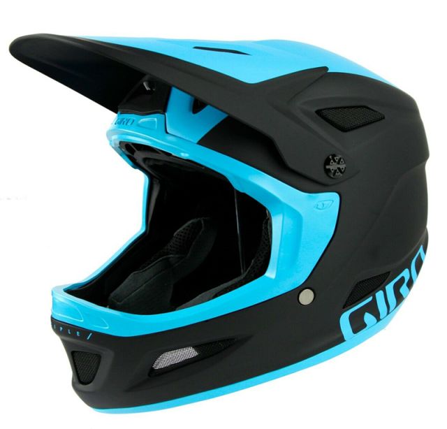 Giro Disciple MIPS Full Face Helmet - Matt Black/Iceberg Blue