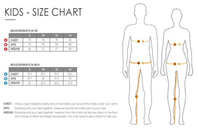 Funkier Kids Knicks Size Guide