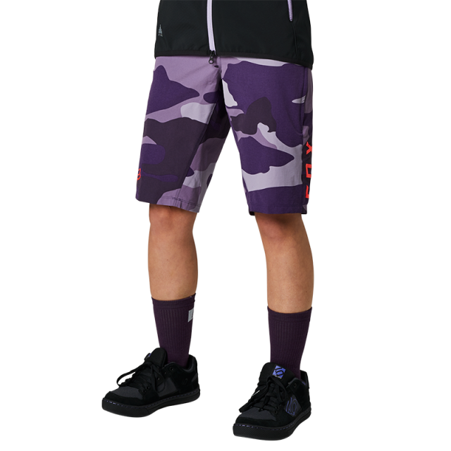 Fox Womens Ranger Shorts 2021 - Refuel Dark Purple Camo