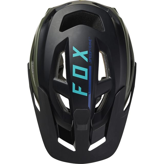 Fox Speedframe Pro Blocked Helmet (2022) - Army | Ivanhoe Cycles