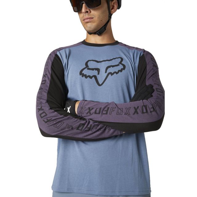 Fox Ranger Drirelease Long Sleeve Jersey 2021 - Blue