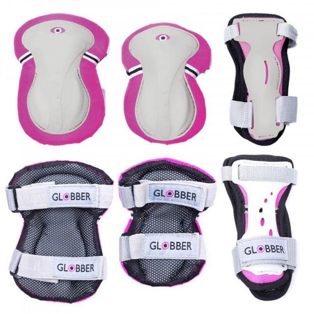 Globber Junior Protective Elbow/Knee/Wrist Pad Set - Pink XS