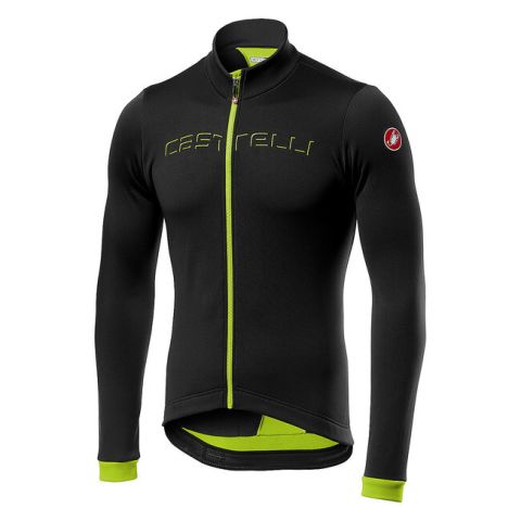 Castelli Fondo FZ Longsleeve Jersey -Black/Yellow
