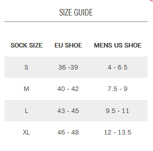 Giro Socks Size Guide