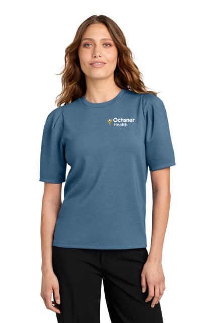 MM1041 Women’s Short Sleeve Lite Spacer Top - Harbor Blue / 2XL