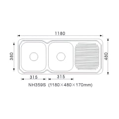 1180 Ariette Double Bowl Sink