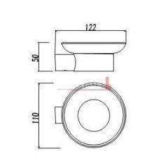 Bella Vista Chrome Soap Dish Round Design