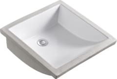 Zeavola 435 x 435 x 195mm White Undercounter Basin