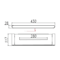 Bella Vista 430mm Chrome Design Shelf Round Design