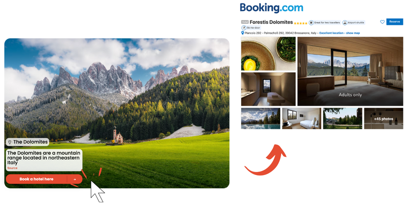 make your pictures interactive with hotels