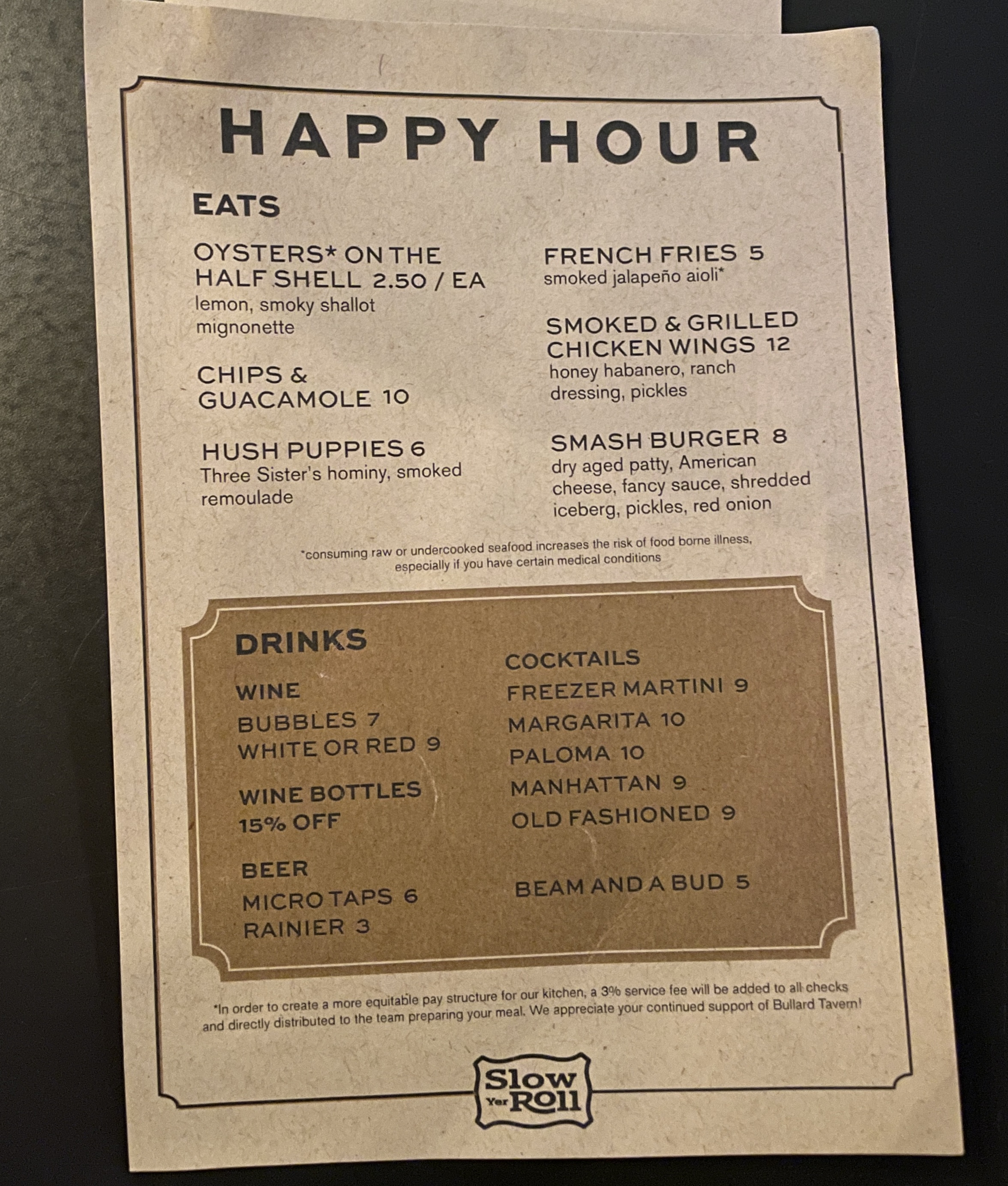 Food & Drink Menu