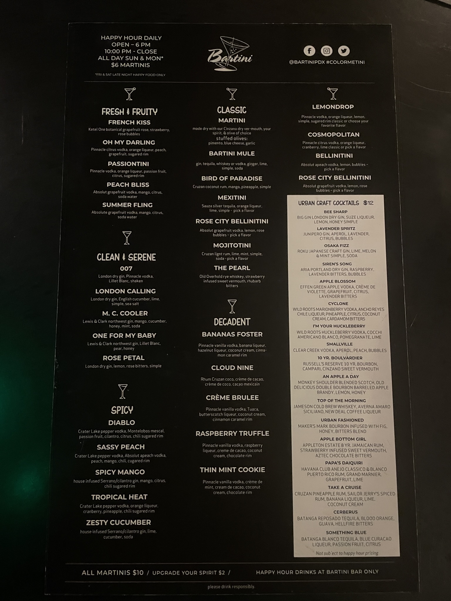 Drink Menu