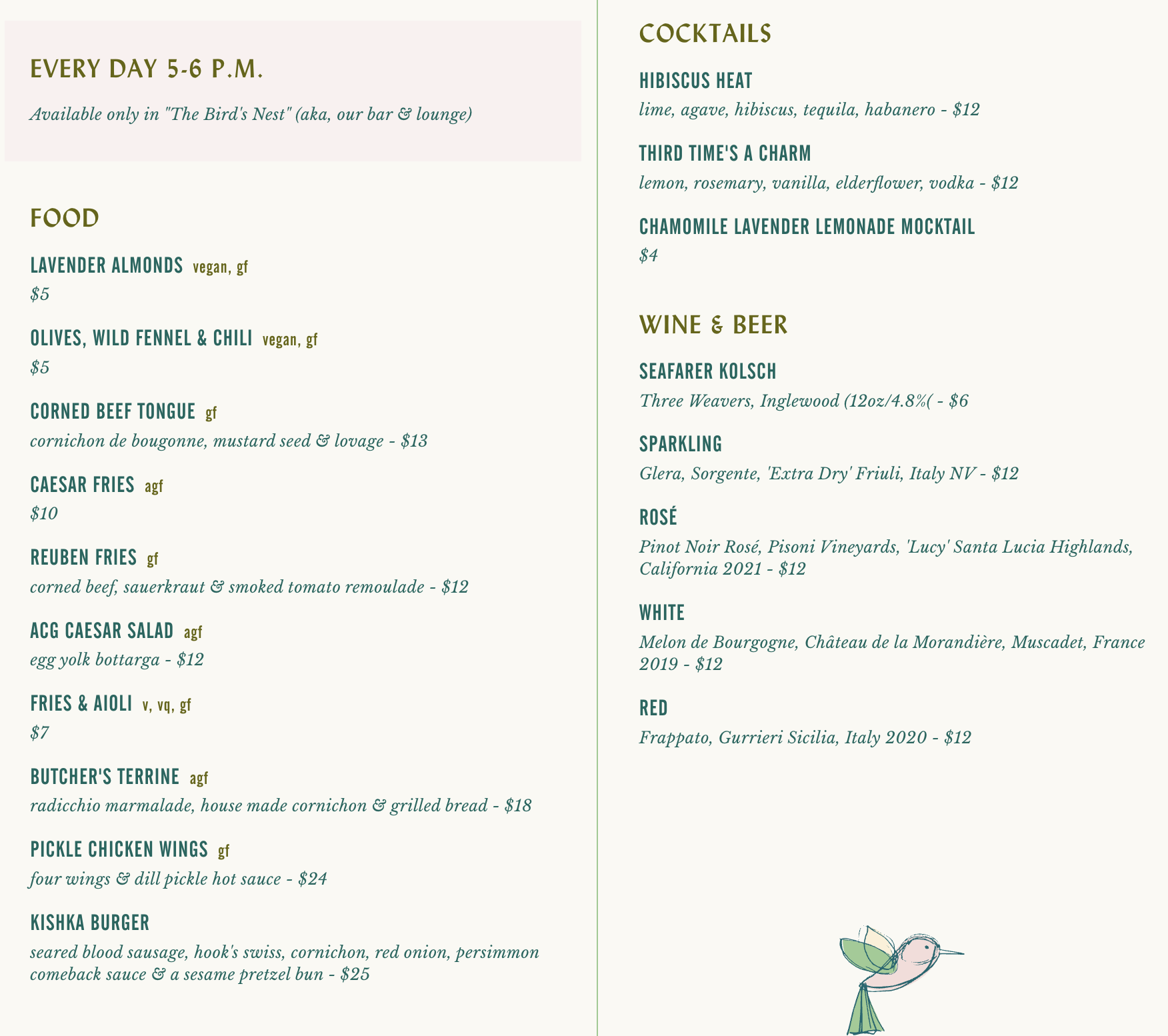 Food & Drink Menu