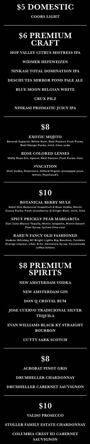 Drink Menu