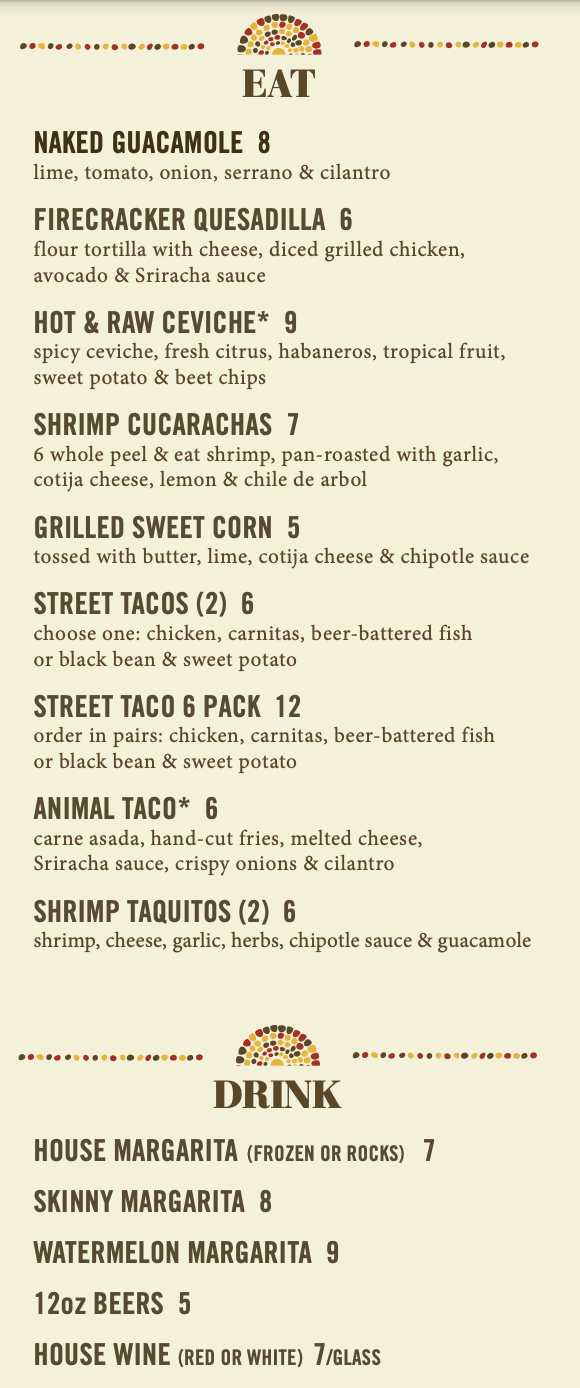 Food & Drink Menu