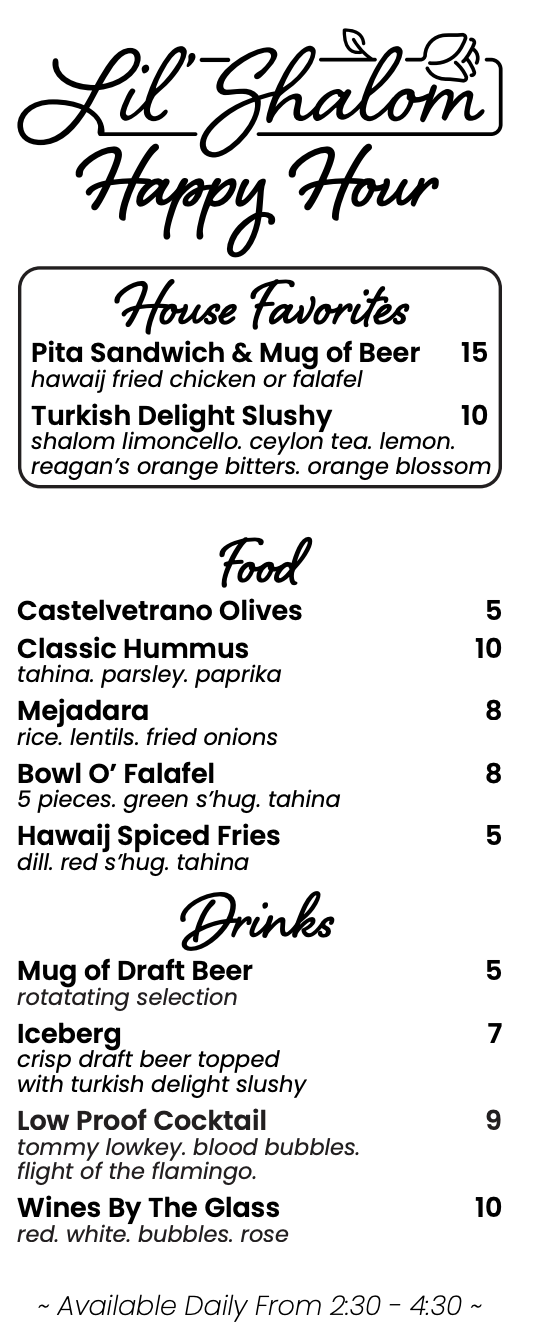 Food & Drink Menu