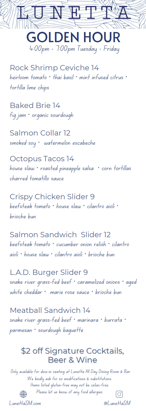 Food & Drink Menu
