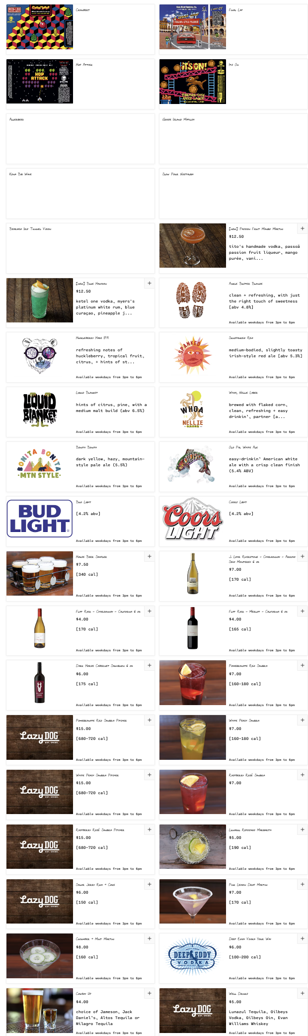 Drink Menu