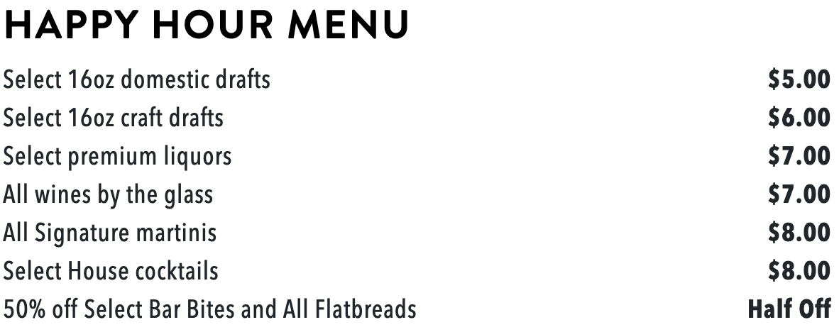 Food & Drink Menu