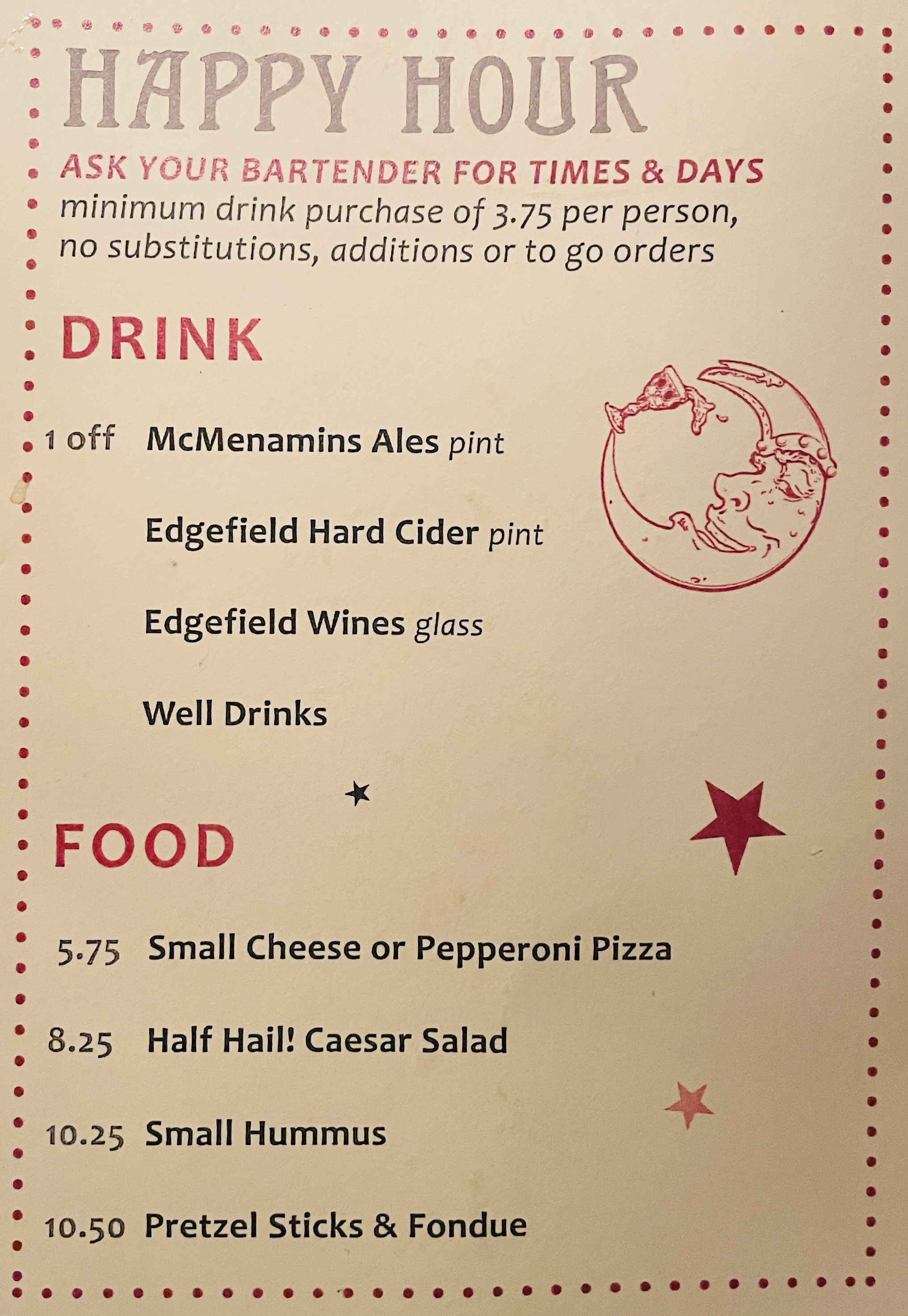 Food & Drink Menu