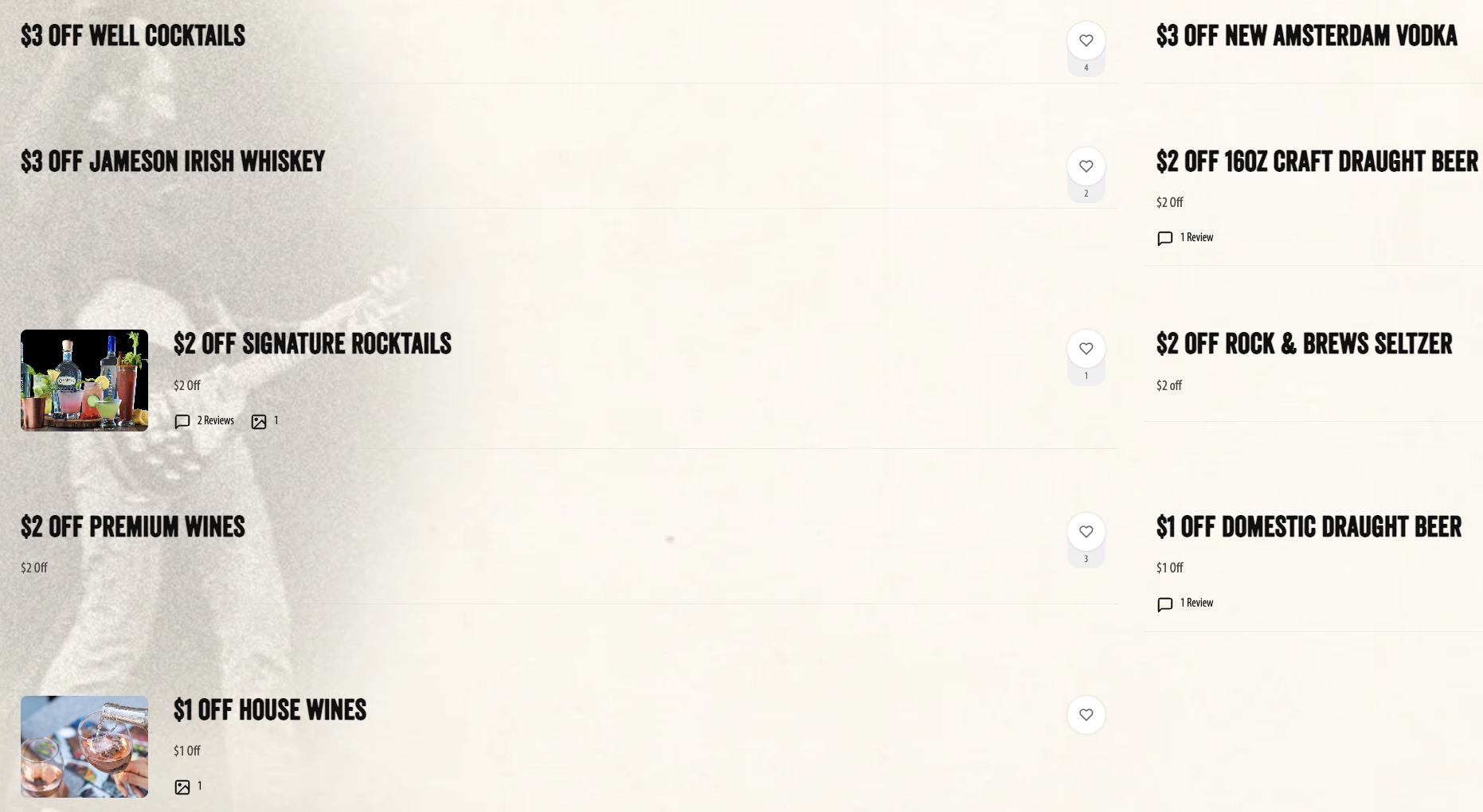 Drink Menu