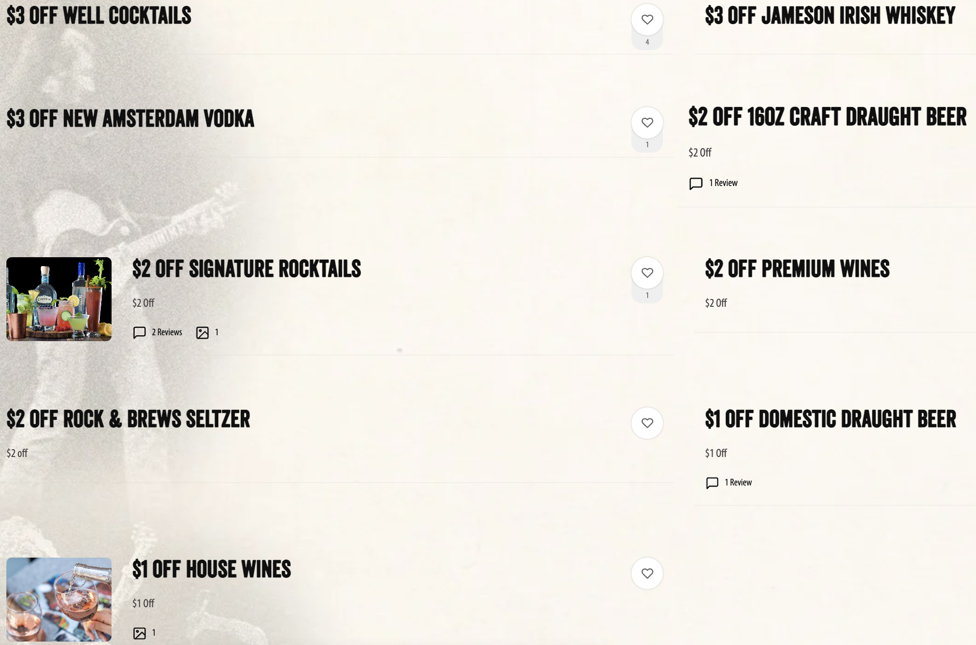Drink Menu