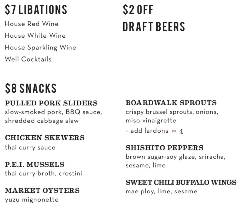 Food & Drink Menu