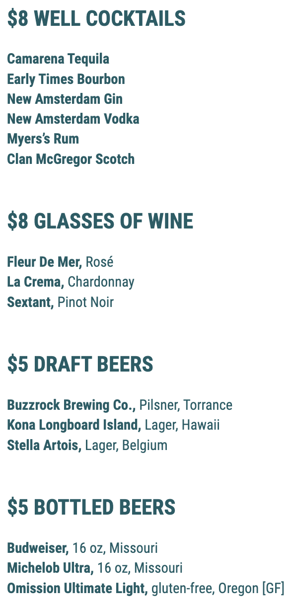 Drink Menu