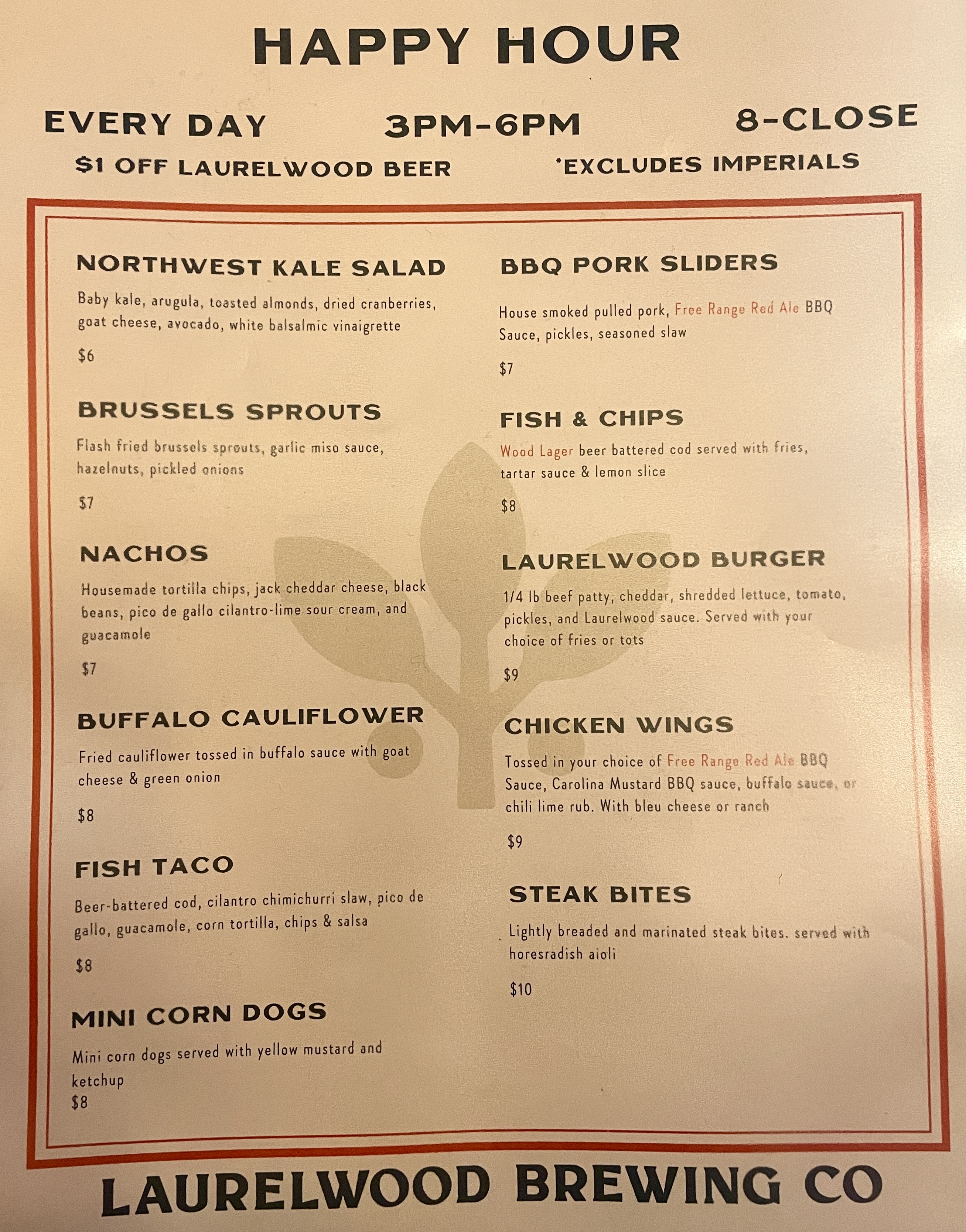 Food & Drink Menu