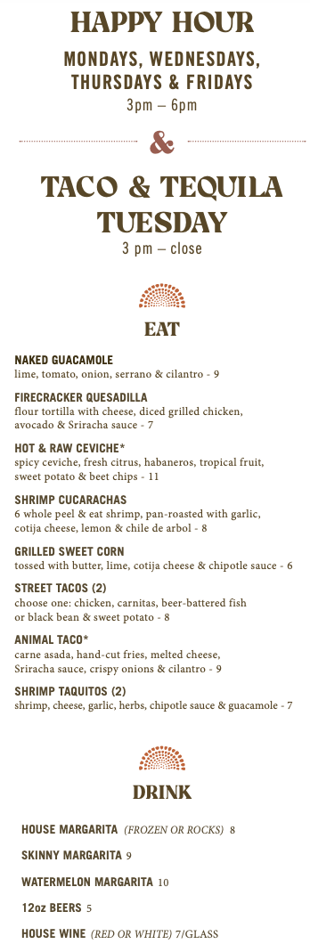Food & Drink Menu