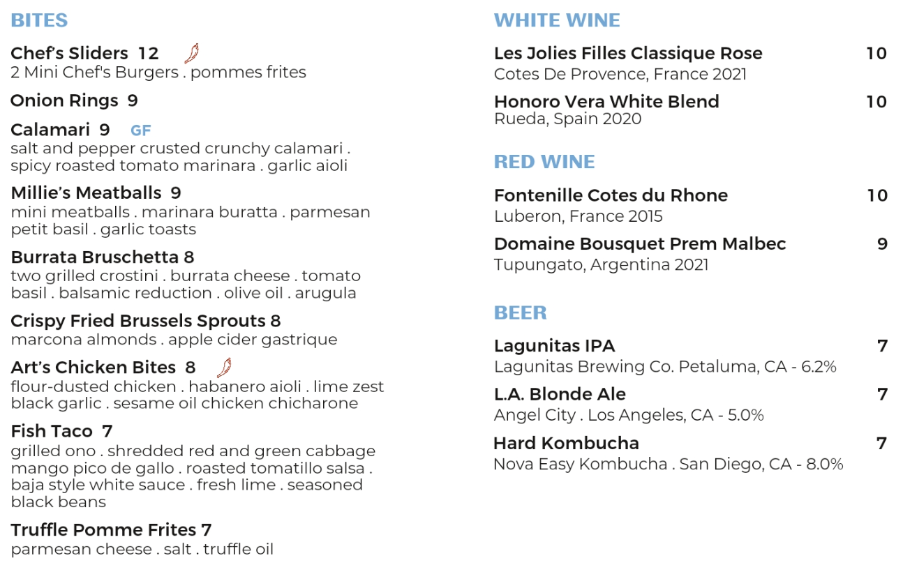 Food & Drink Menu