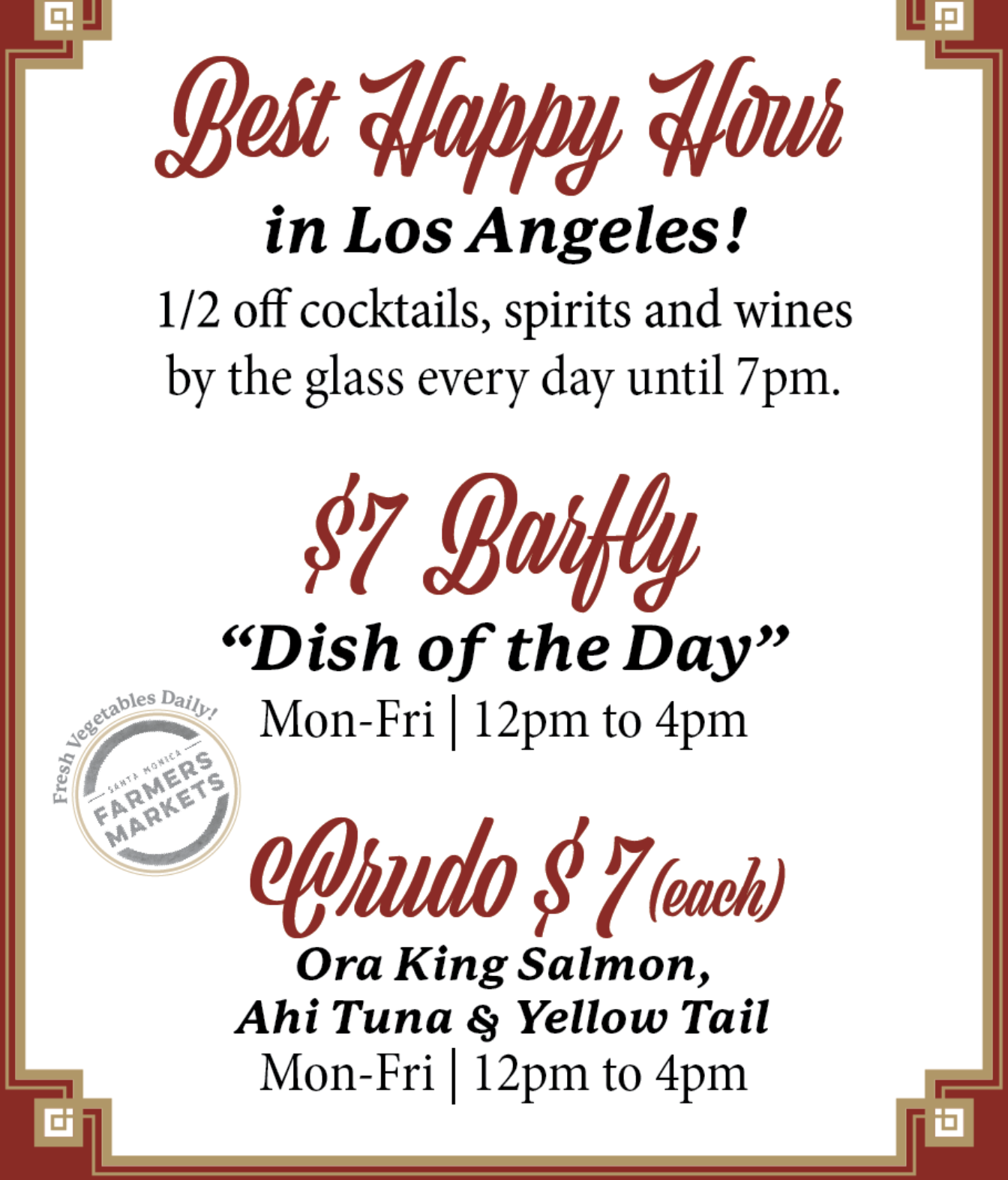 Food & Drink Menu
