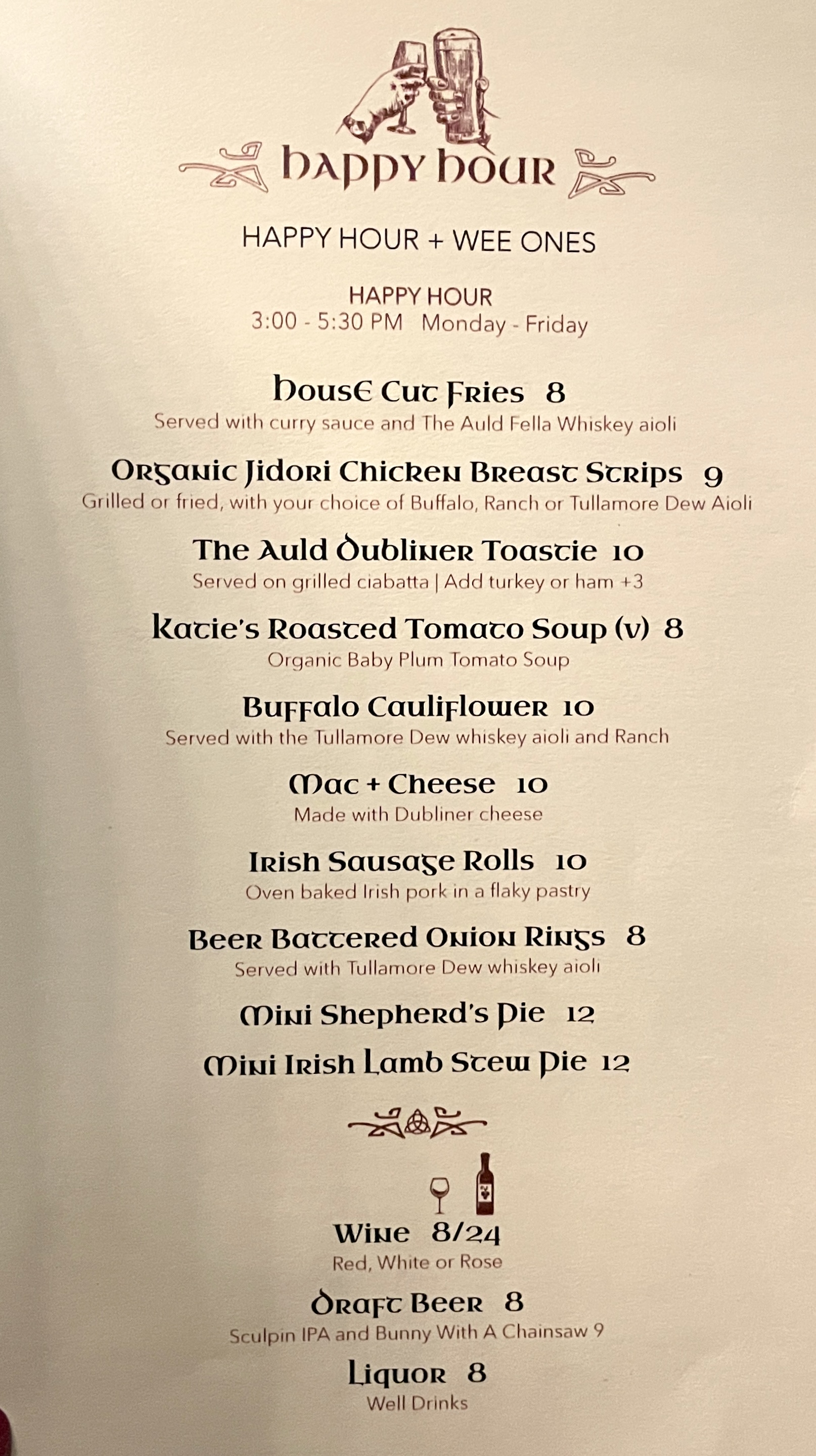 Food & Drink Menu