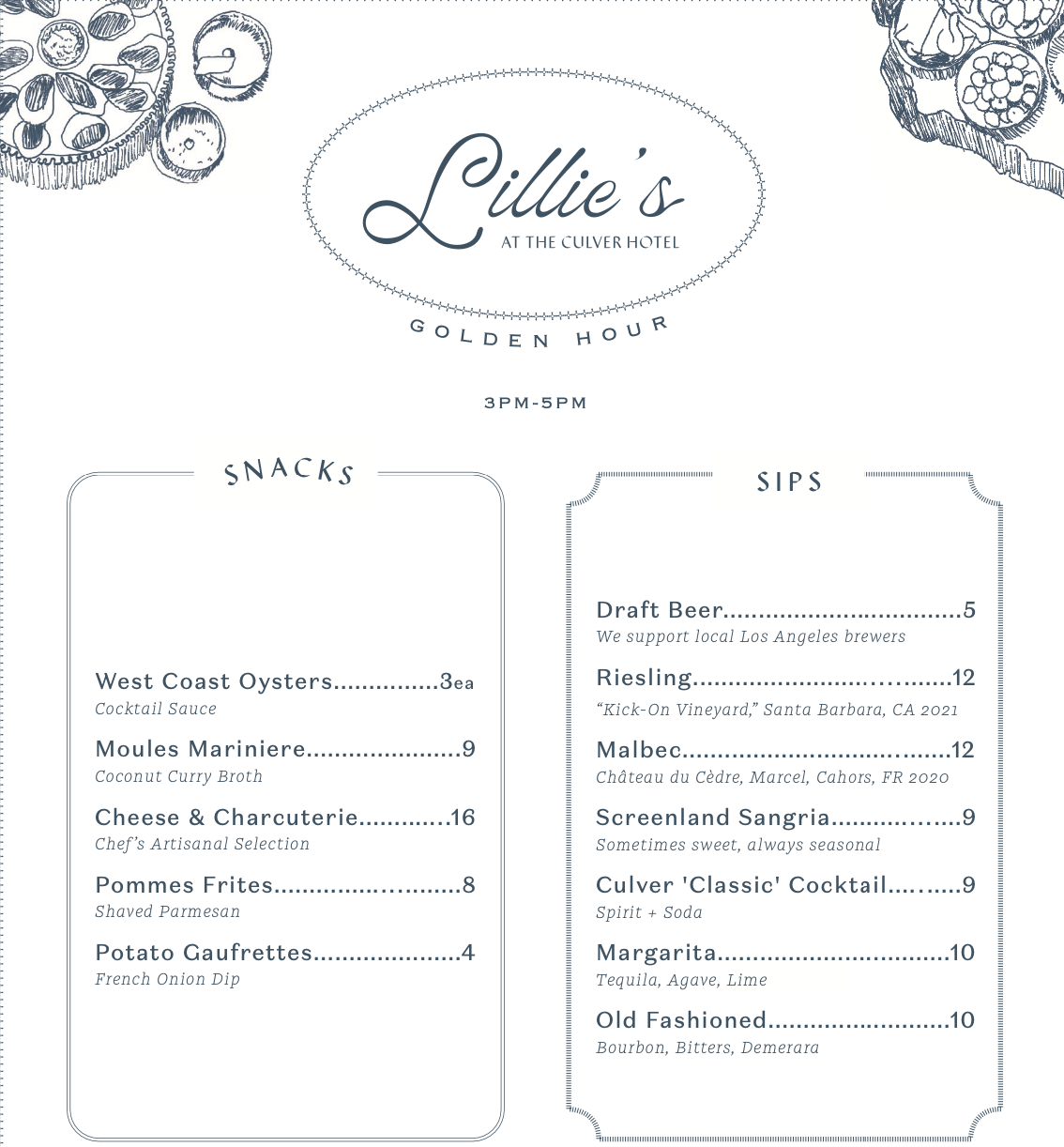 Food & Drink Menu