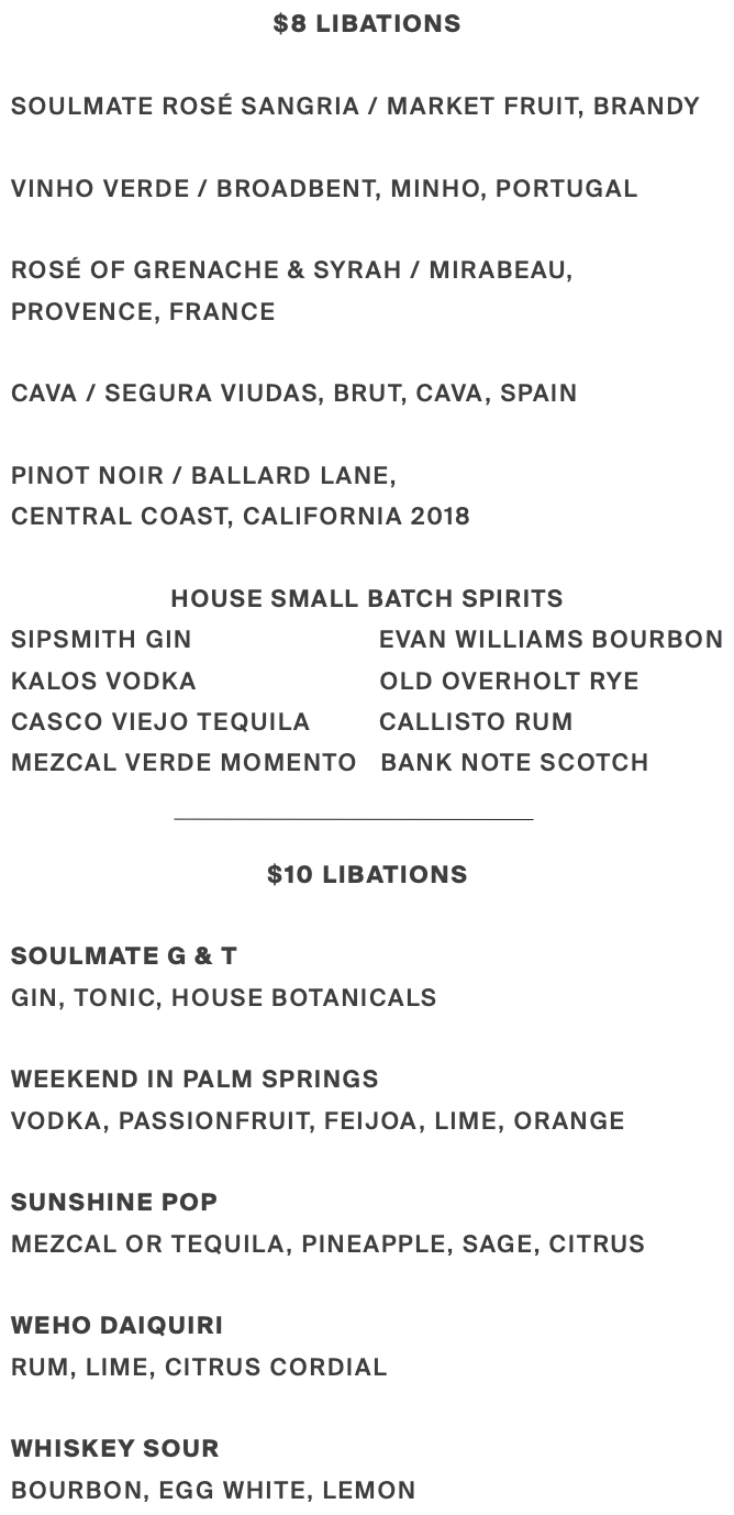 Drink Menu