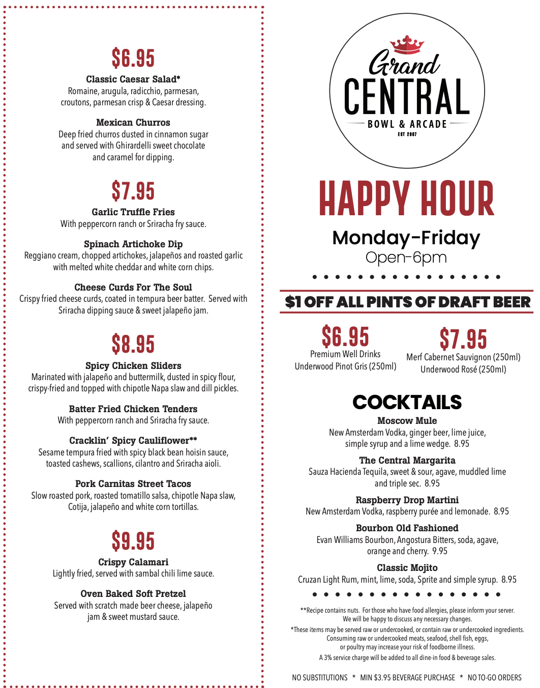 Food & Drink Menu