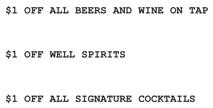Drink Menu