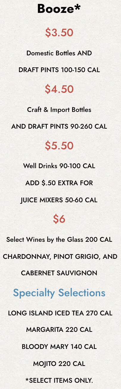 Drink Menu
