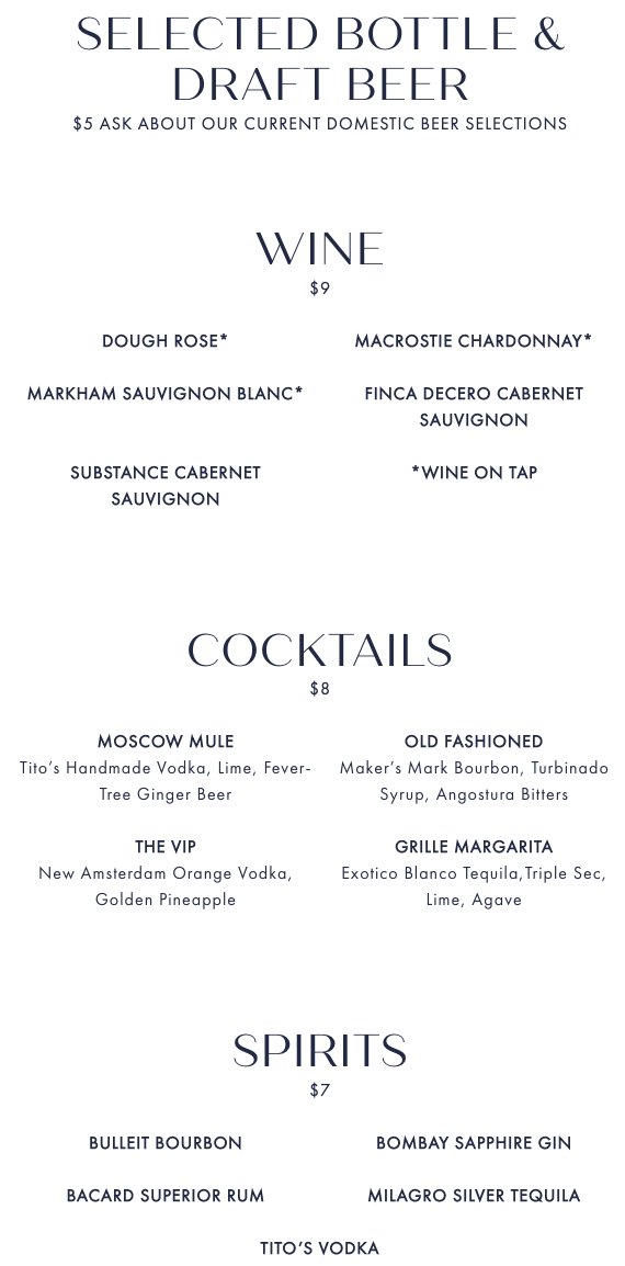 Drink Menu