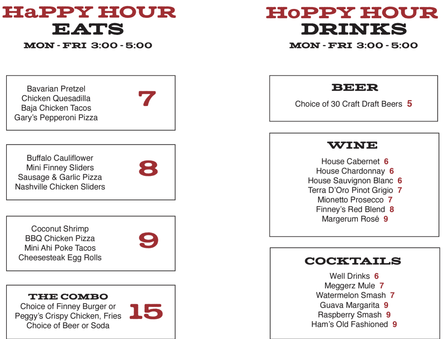 Food & Drink Menu