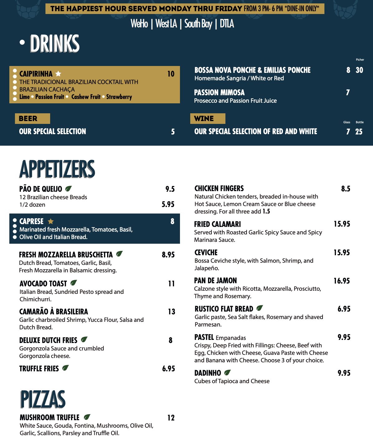 Food & Drink Menu