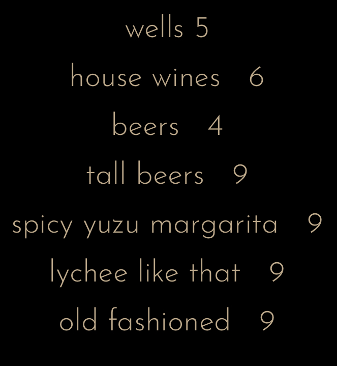 Drink Menu