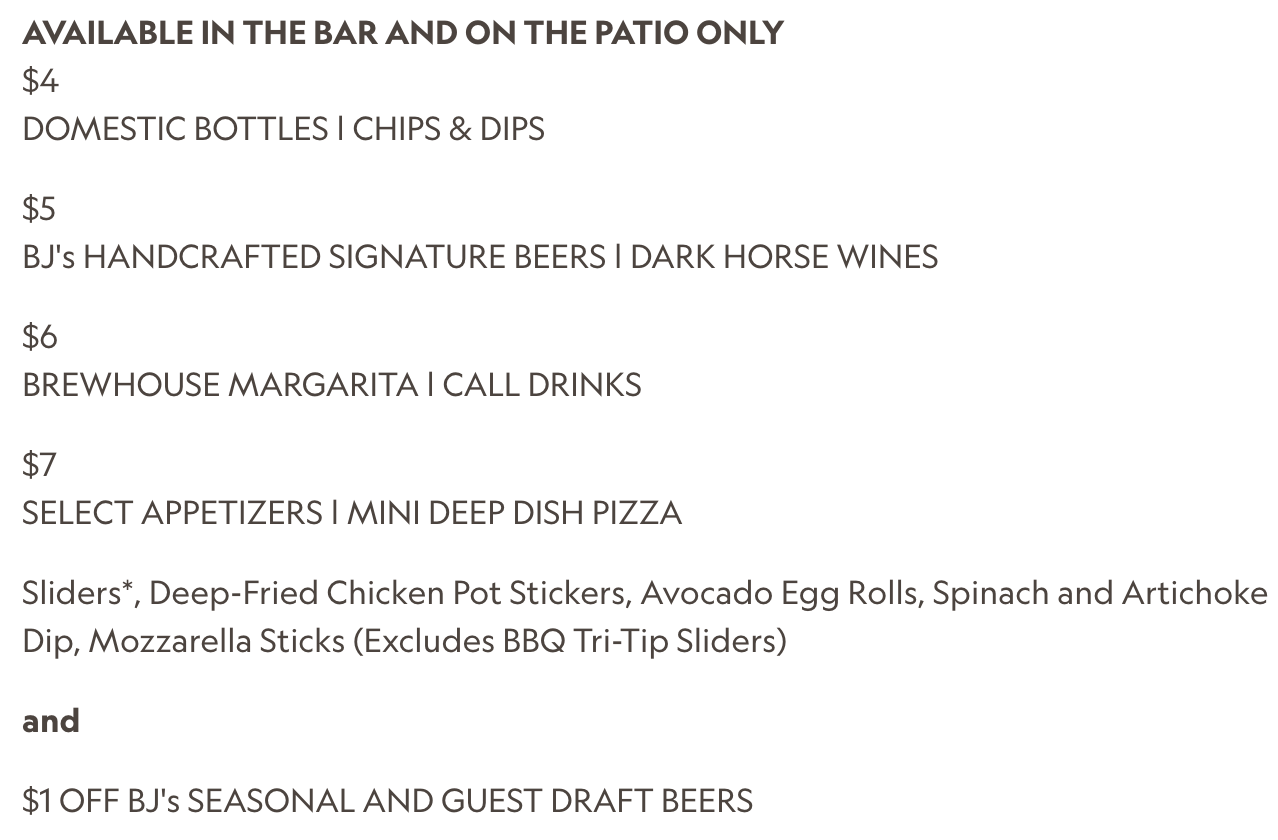 Food & Drink Menu