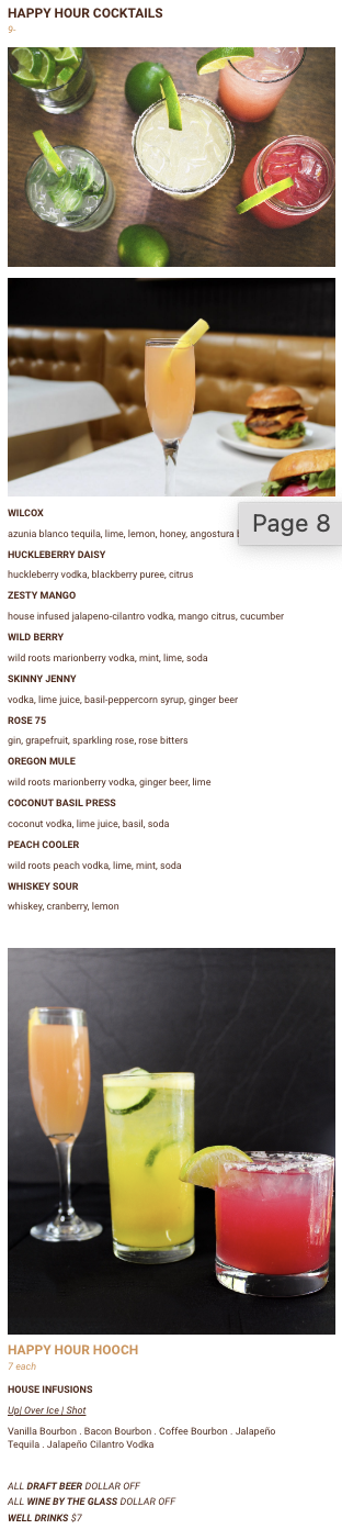 Drink Menu