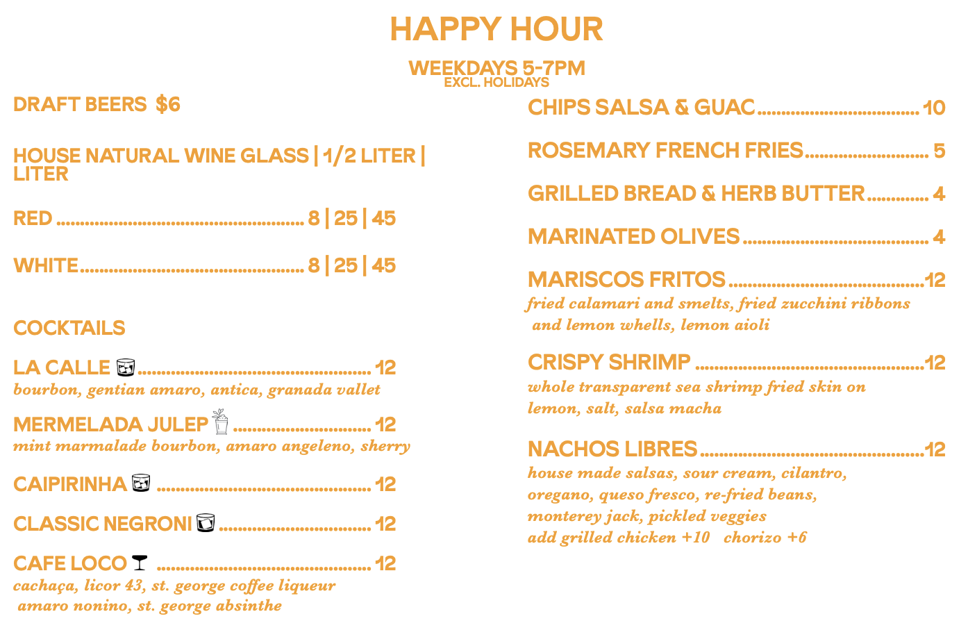 Food & Drink Menu